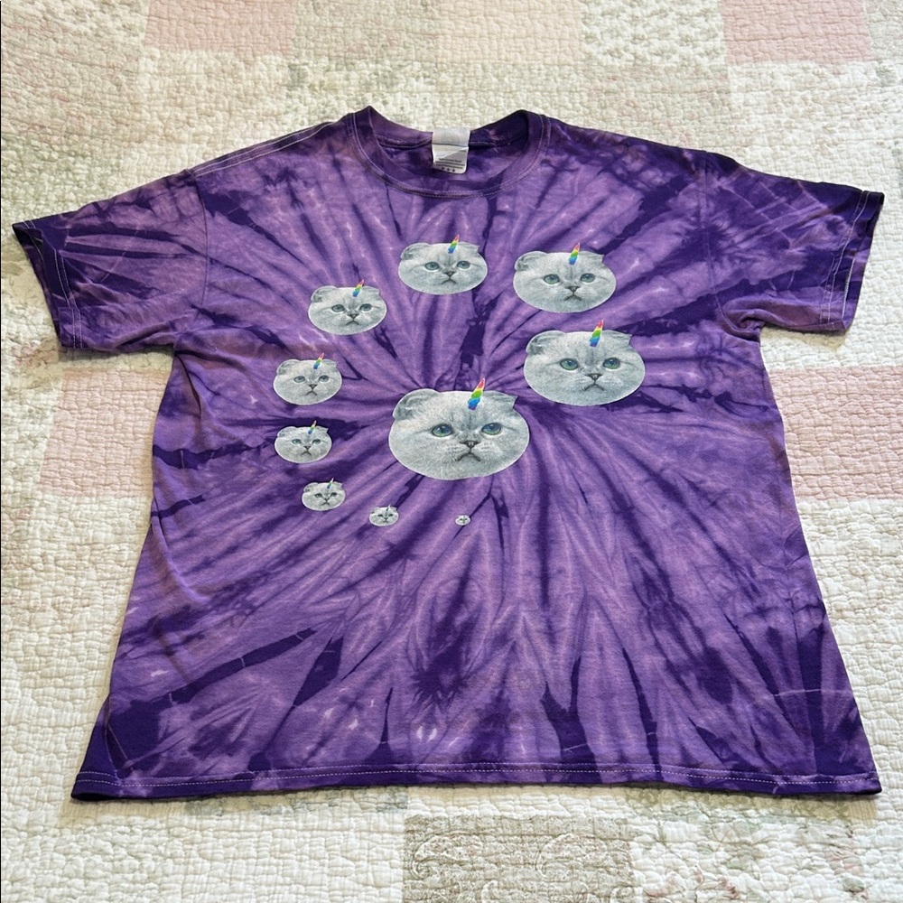 Taylor Swift Purple Tye Dye Olivia Reputation Era T-Shirt (M)